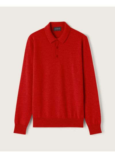 Polo 3 boutons - Homme - ROUGE COLLEGE