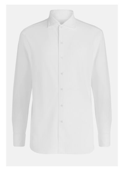 Polo Chemise En Coton Piqué Coupe Droite