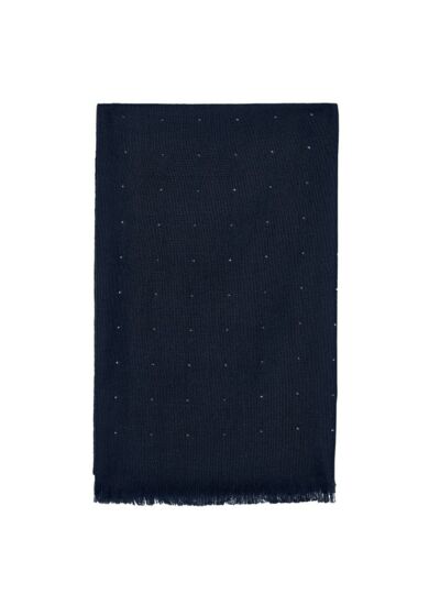 Écharpe voile de cachemire strass 150 cm x 50 cm - Accessoire - MARINE