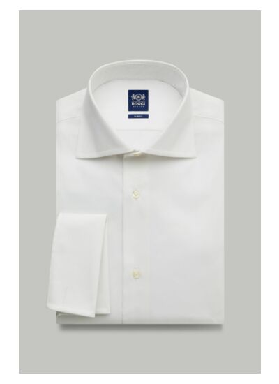 CHEMISE BLANCHE À PINPOINT EN COTON STRETCH SLIM