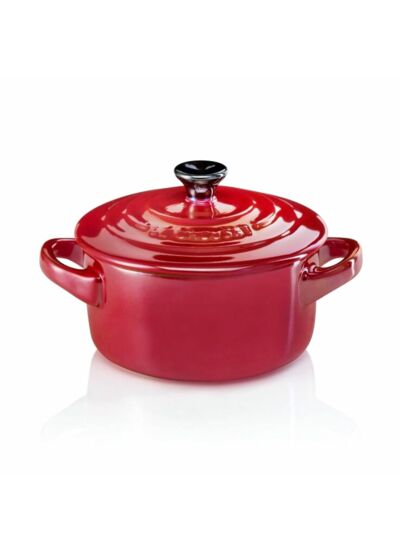 Mini cocotte 10cm en céramique Collection Métallics cerise