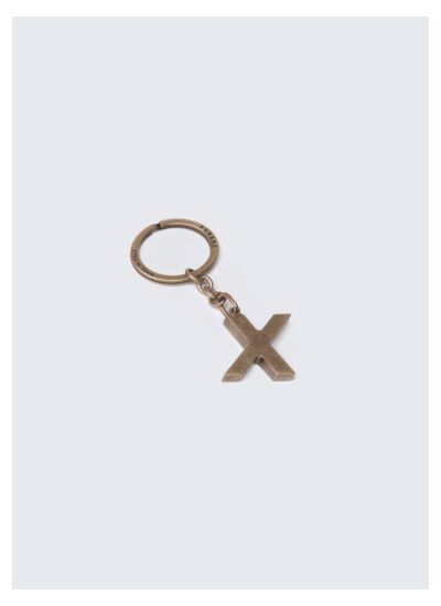 Porte-clés lettre "X" en laiton