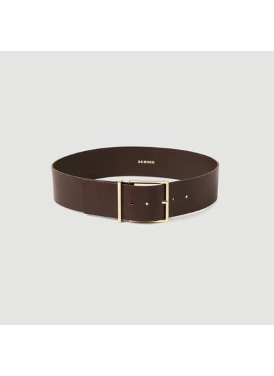 Ceinture large en cuir