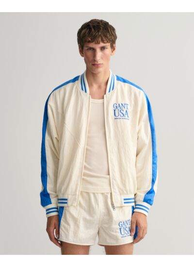 Veste Varsity en Satin