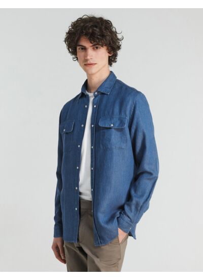 Chemise Barnabé en lyocell bleu denim