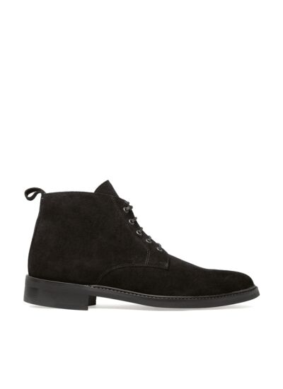 Bottines Finley Veau Velours Noir