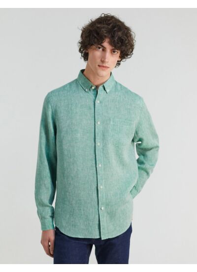 Chemise Gabriel en lin vert