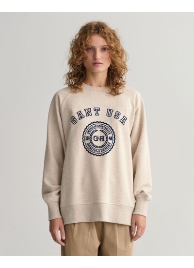 GANT USA SWEAT À COL ROND OVERSIZE