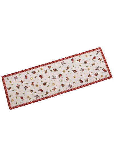 Toy’s Delight chemin de table L, rouge/multicolore, 32 x 96 cm