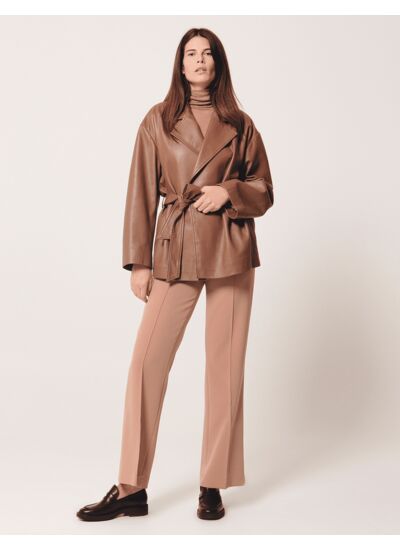 Veste Mayana Camel en Cuir