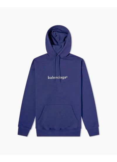 Balenciaga Hoodie - New Copyright - Bleu