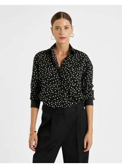 Chemise Emilie à pois noirs