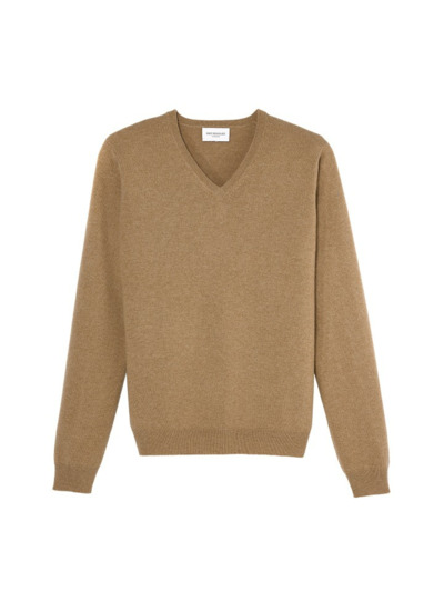 Pull V ajusté - Homme - CAMEL