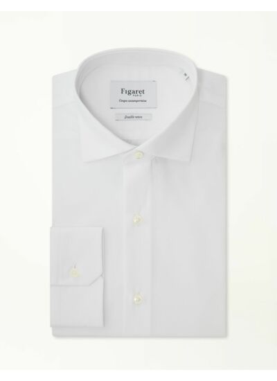 Chemise Contemporaine en popeline blanche