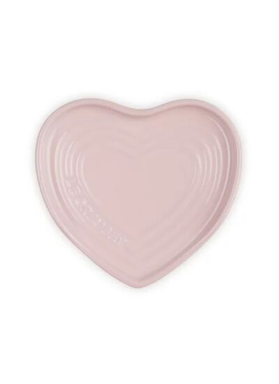 Repose-cuillère coeur en céramique chiffon pink