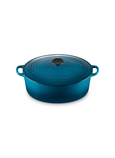 Cocotte ovale 31cm en fonte émaillée deep teal