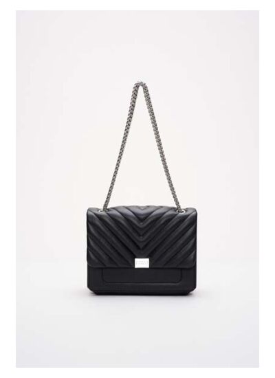 Sac Angela quilt cuir noir