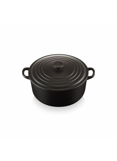 Cocotte ronde 20cm en fonte émaillée noire