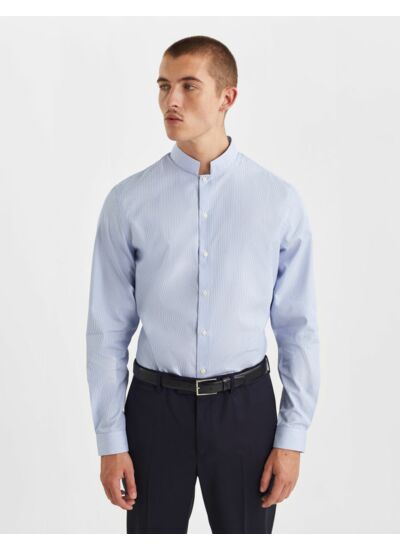 Chemise Ajustée rayée bleue