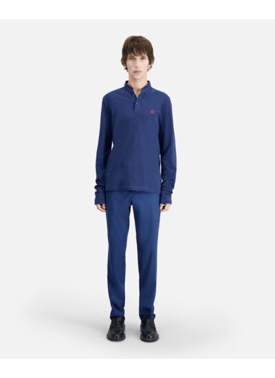 Polo Bleu Marine En Coton Homme