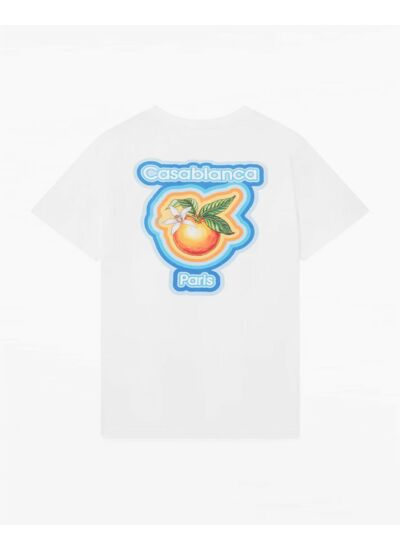 T-Shirt - Radiating Orange - White