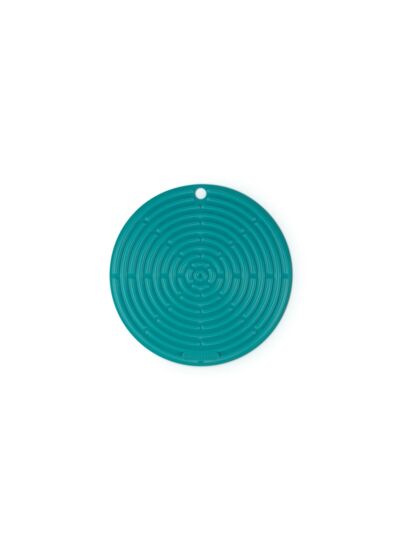 Dessous de plat rond 20cm en silicone bleu caraïbes