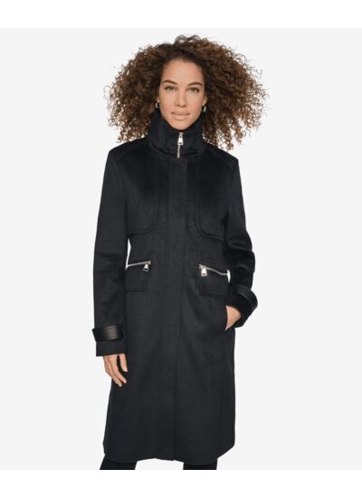 OFFICIER MANTEAU WITH PU TRIM FEMME