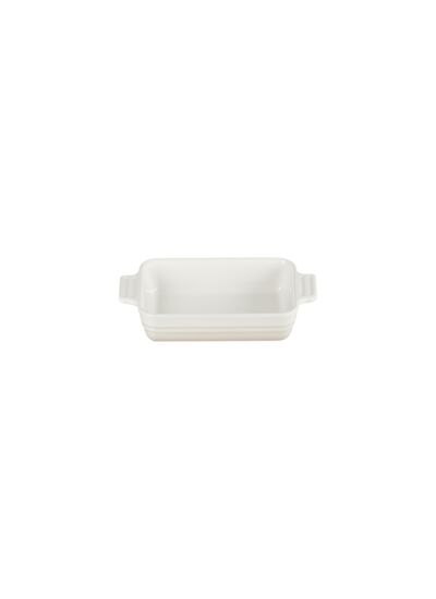 Plat rectangulaire classique 18cm en céramique meringue