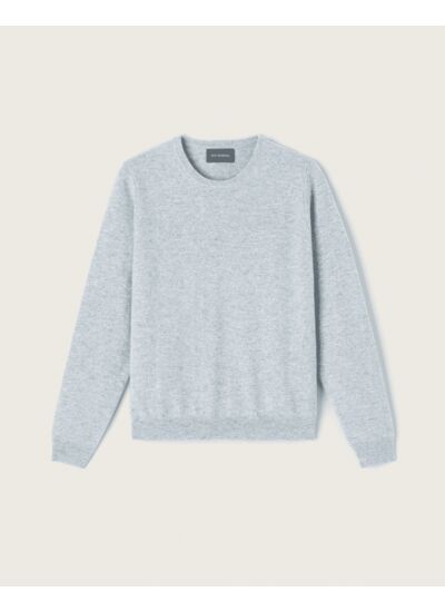 Pull col rond classique - Femme - BLEU SALIX