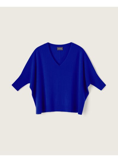 Pull V oversize - Femme - BLEU ATLANTIDE