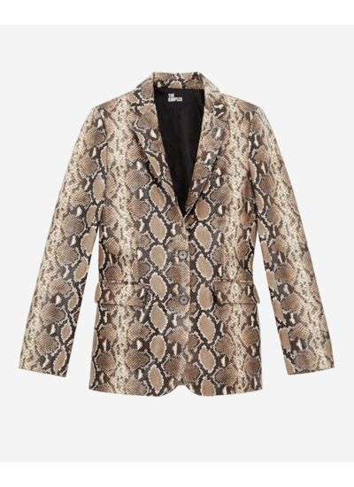 Blazer Cuir Embosse Python