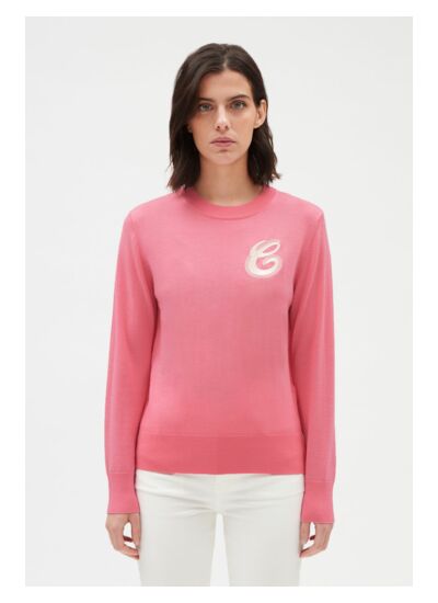 Pull en maille rose