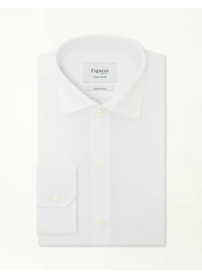 Chemise Ajustée en popeline blanche