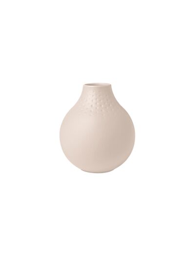 Manufacture Collier vase, 11 x 12 cm, Perle, beige