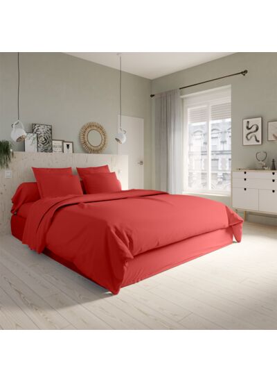 Housse de couette Studio Coton Rouge