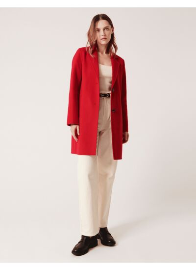 Manteau Matila Rouge en Laine