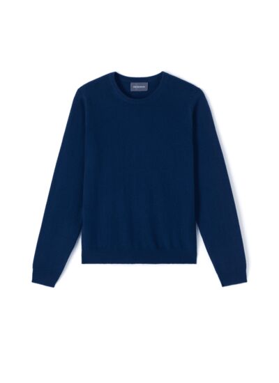 Pull col rond classique - Femme - BLEU PHARE