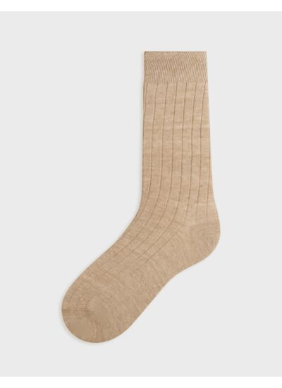 Chaussettes en lin beige