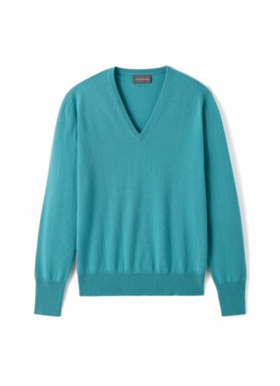 Pull col V classique - Homme - BLEU PERSAN