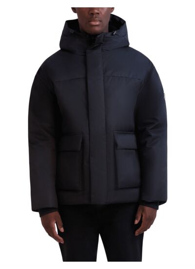 HOODED COAT WITH SHERPA LINING