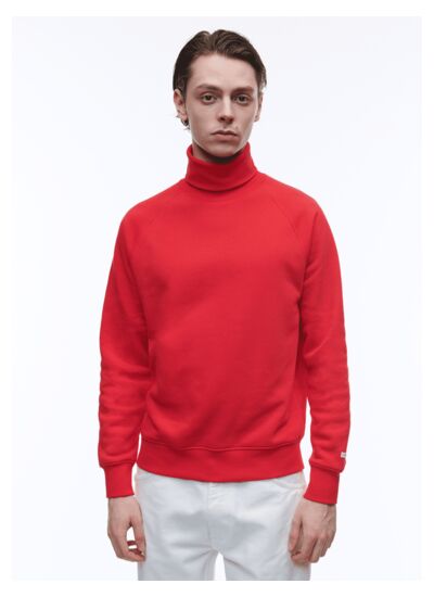 Sweat rouge en jersey de coton