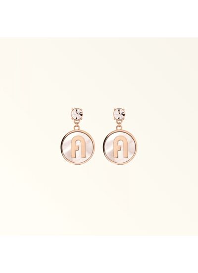 FURLA STONES PENDANT EARRINGS - METALLO+MOP+STRASS