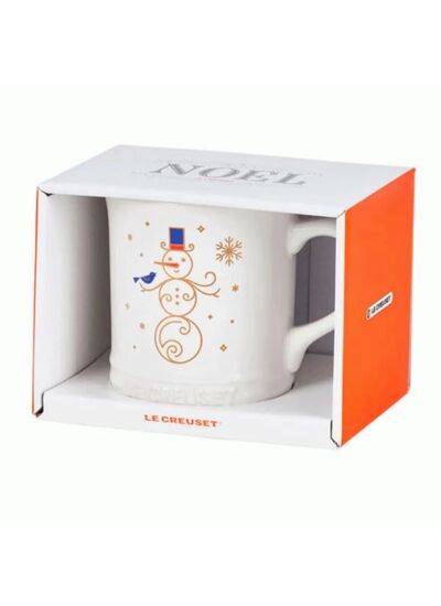 Mug 400ml blanc Bonhomme de Neige en céramique