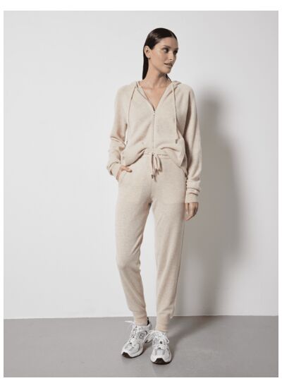 Pantalon jogging cachemire Pauline BEIGE CHINE