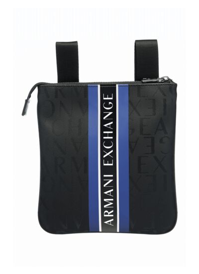 MAN'S FLAT CROSSBODY - BLACK/ULTRA MARINE