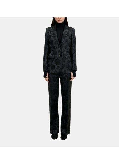 Veste Tailleur Noire Fleurie