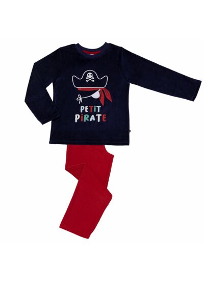 Pyjama garçon PIRATE marine/rouge