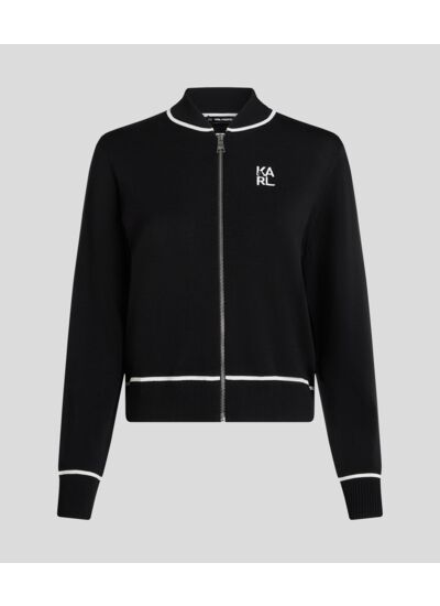 VARSITY ZIPPED CARDIGAN FEMME