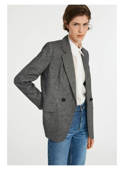 Veste gris chiné tailleur