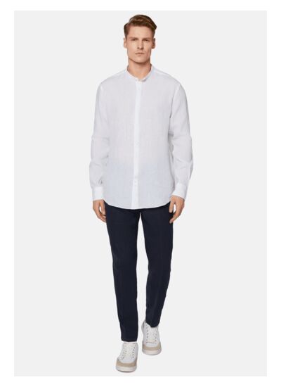 Chemise Col Mao en Lin